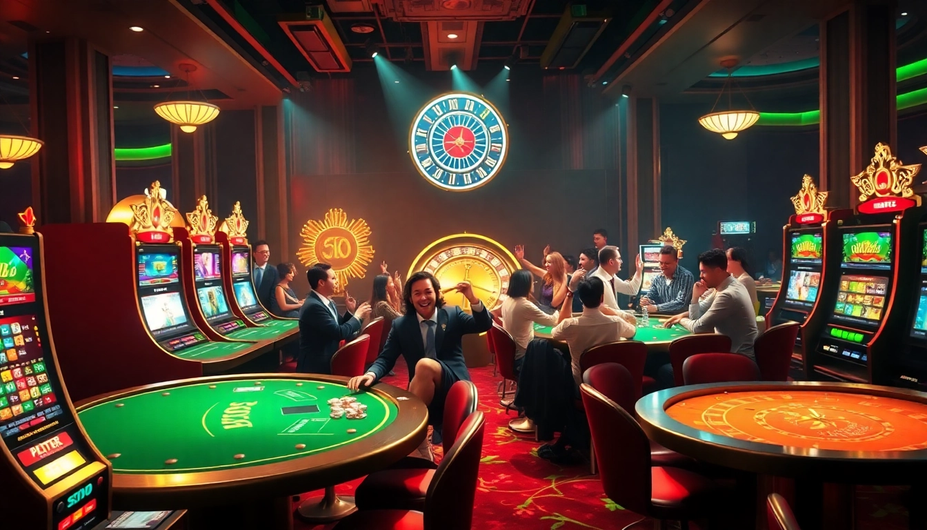 Experience the electrifying ambiance of E2BET, where players win big at casino tables and slot machines.