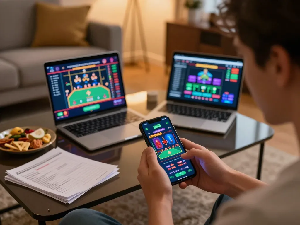 Engaging with go88 app for online casino gaming in a cozy home setup