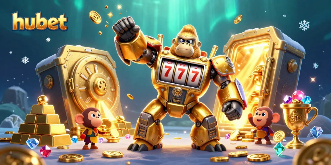 Experience thrilling gameplay with hubet in this vibrant 3D casino illustration.