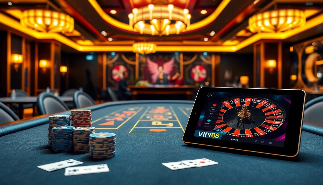 Experience thrilling gameplay at game vip88 with stylish casino tables and premium features.