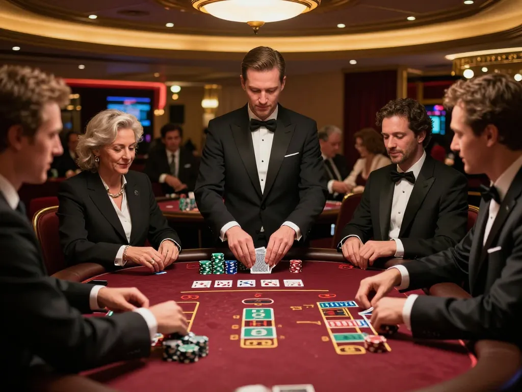 Players enjoying an exciting blackjack game at 789win casino, showcasing dynamic gameplay and vibrant atmosphere.