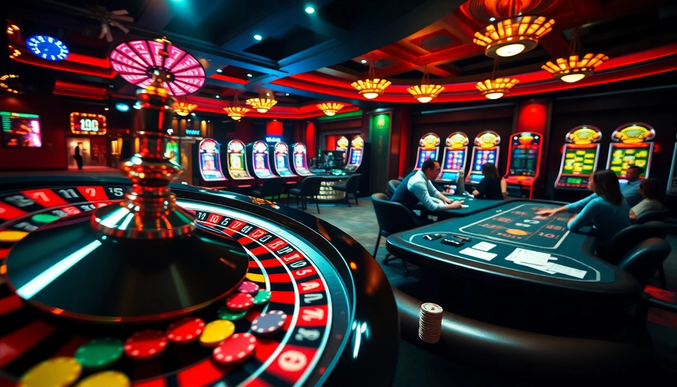 Experience thrilling gameplay at Vaobet's vibrant casino with roulette, poker, and slot machines.