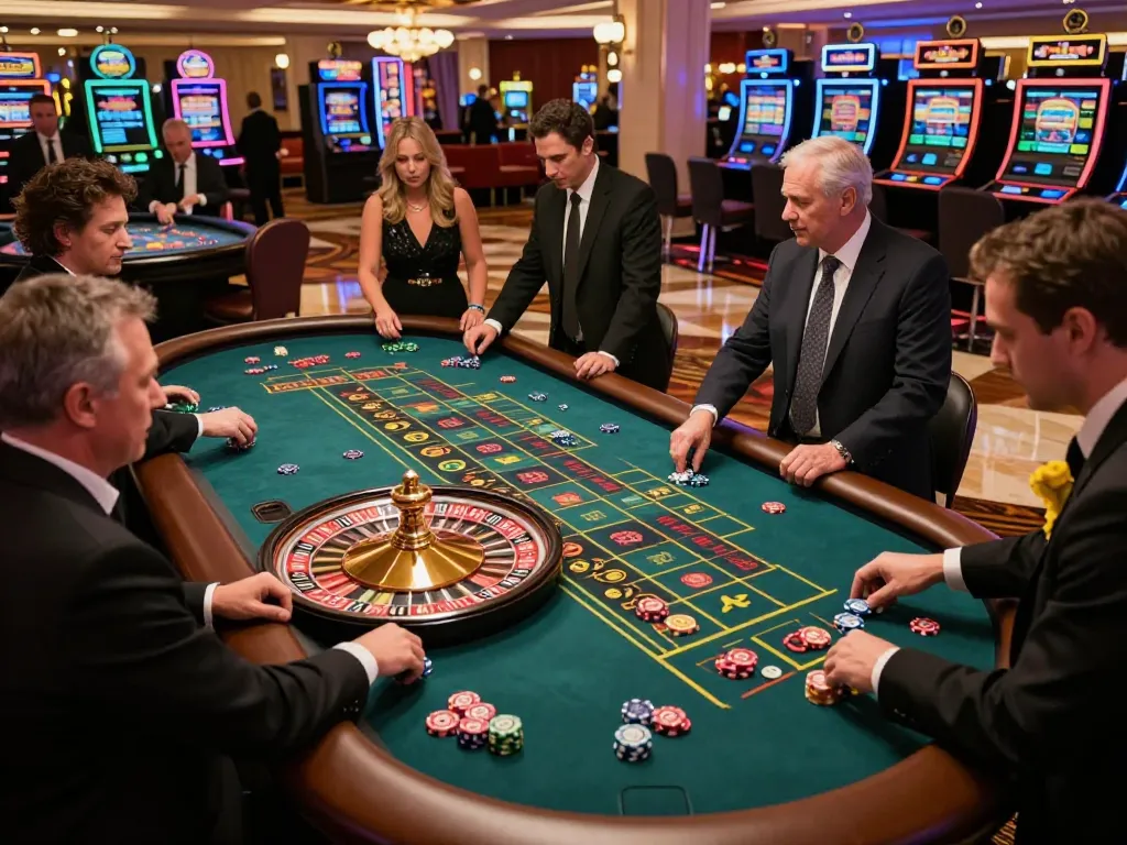 Players engaging in exciting roulette action at a casino table with SC88 wheel spinning.