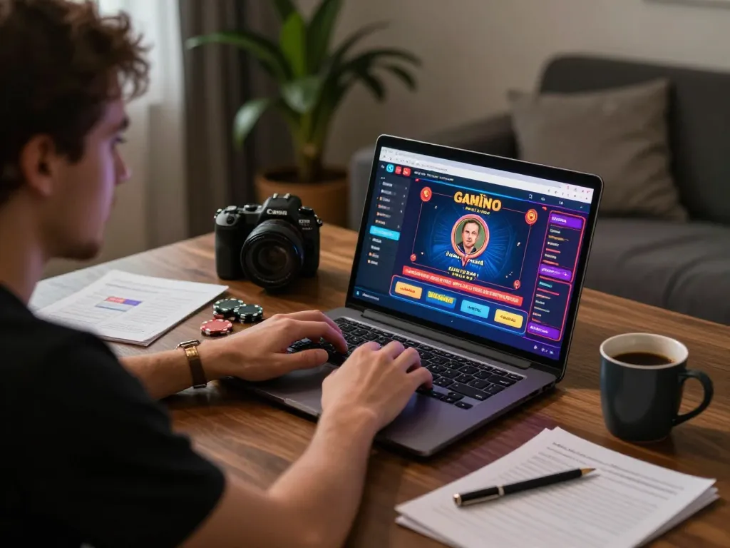 Player strategizing on https://fabet11.sa.com/ while engaging in online casino gameplay from home.
