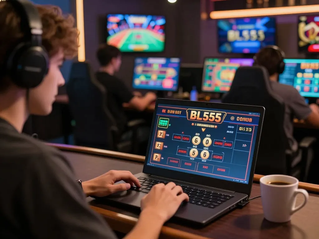 Exciting online gaming session on BL555 platform, showcasing live dealer engagement.