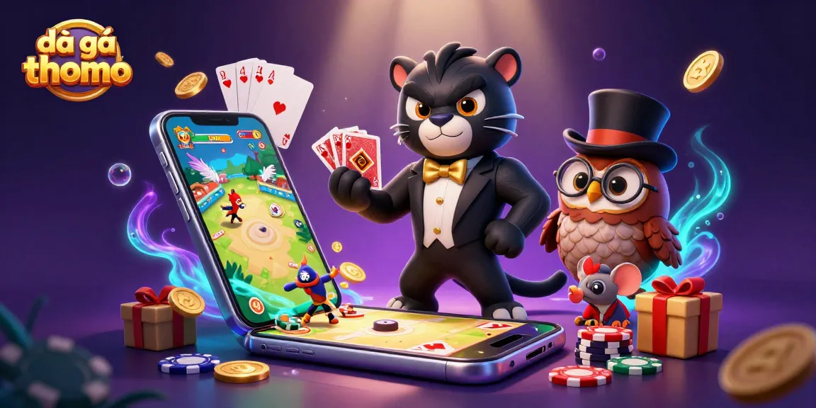 Experience the excitement of đá gà thomo with vibrant gaming elements and colorful characters.
