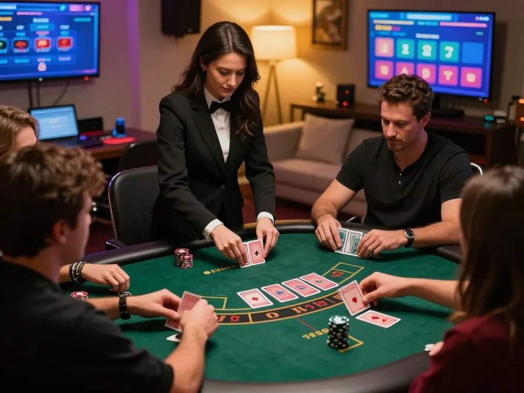 Players experiencing engaging gameplay at 3Win com's live dealer blackjack table.