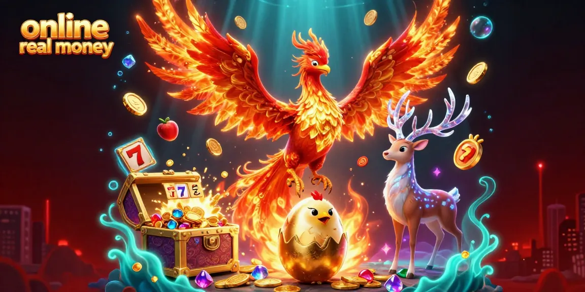Experience the thrill of winning at online casino real money with phoenix and jackpots in vibrant colors.