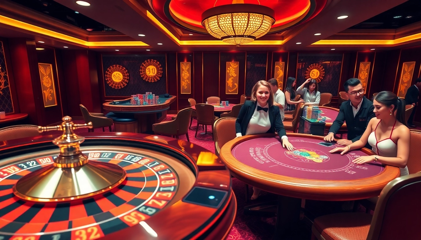 Experience the excitement of GG 88 with players at a high-stakes poker table in a vibrant casino atmosphere.
