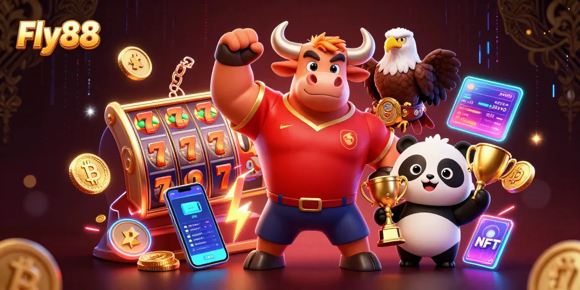 Join the excitement at Fly88 with vibrant casino elements celebrating a thrilling win.
