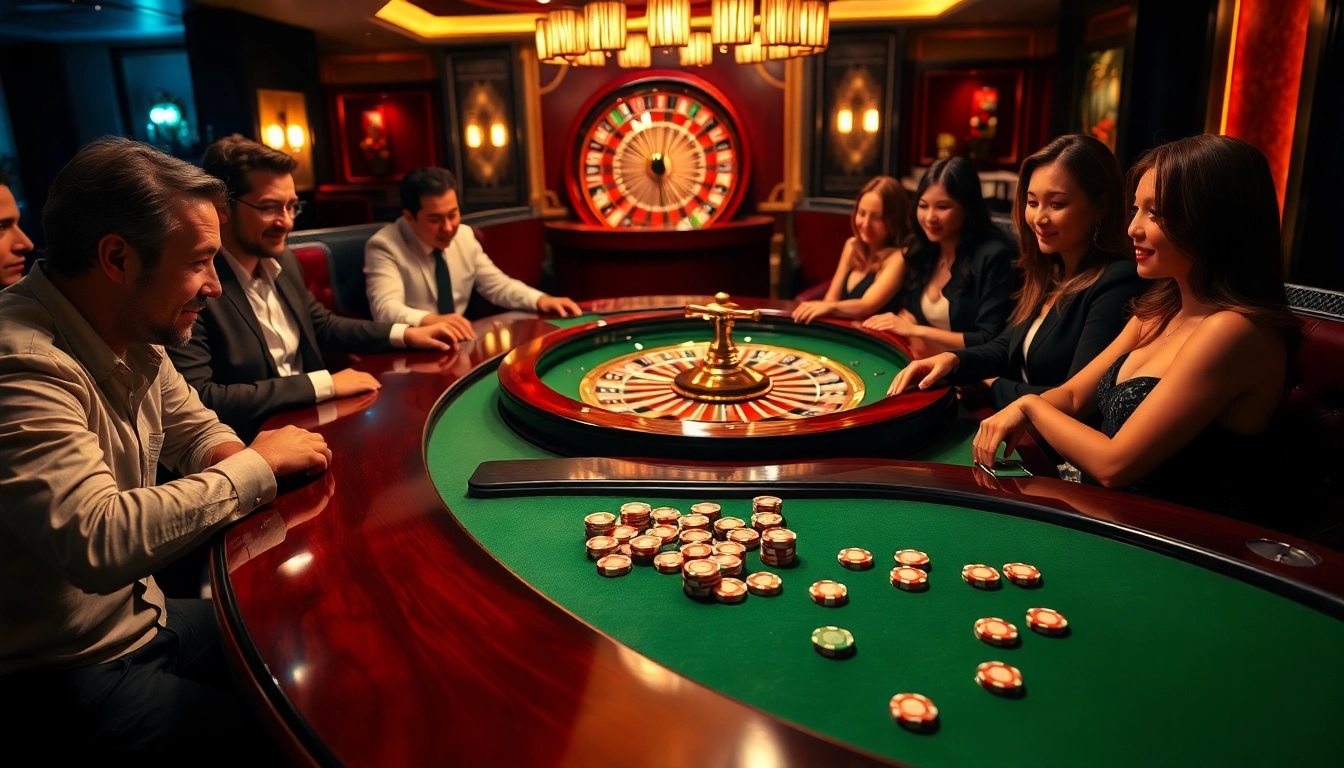 Experience the thrilling world of chotruyen at a vibrant casino with engaging players and luxurious decor.
