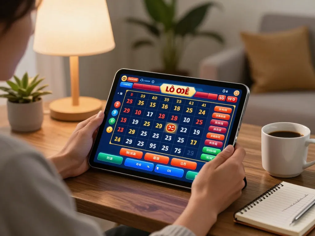 Lô Đề online gaming scene showcasing strategic betting decisions in a cozy home setting