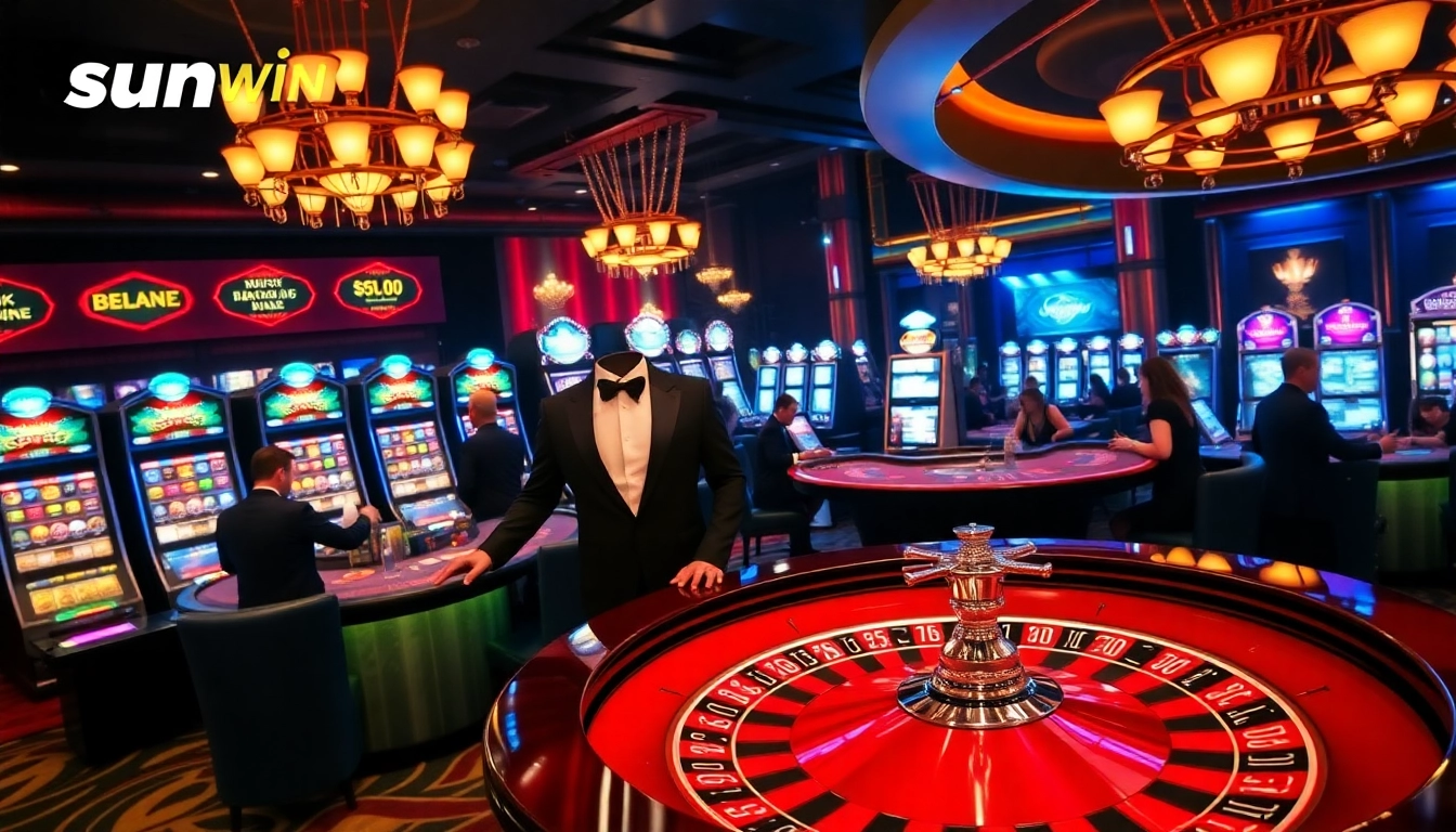 Experience the thrill of winning at Sun88 with vibrant casino scenes and exciting gameplay.