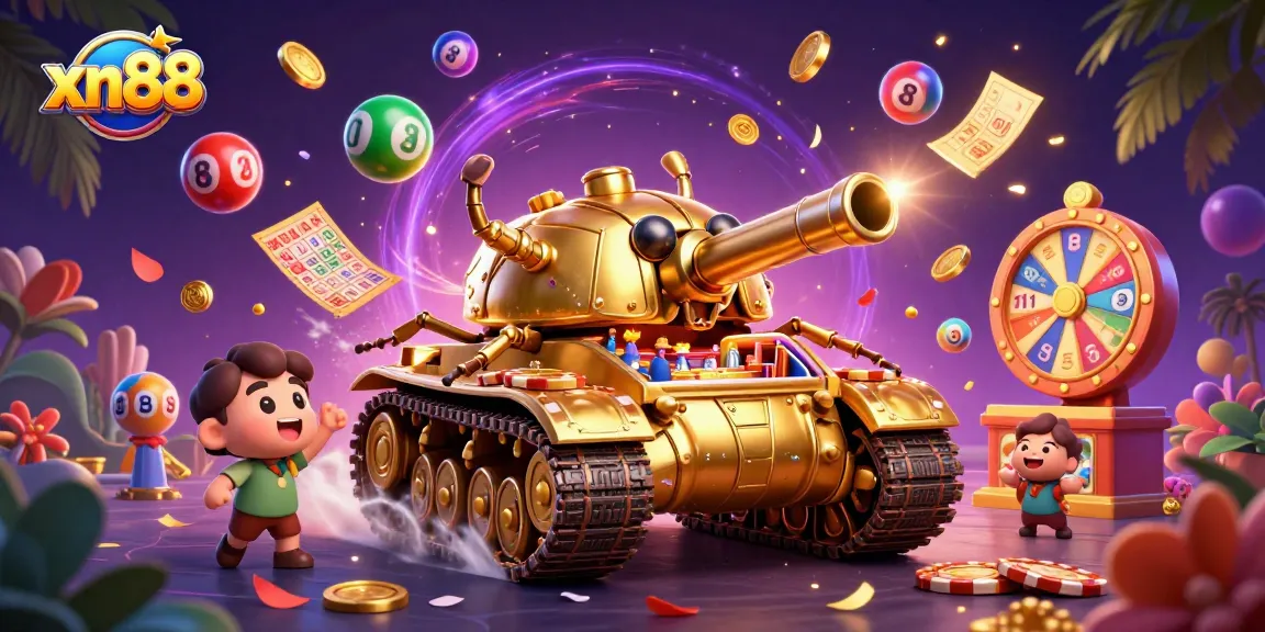 Engage with xn88's spectacular casino experience featuring a vibrant golden beetle tank packed with games and excitement.