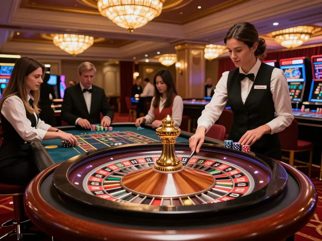 Experience vibrant roulette action at ww88 casino, where players engage in thrilling bets under warm lighting.