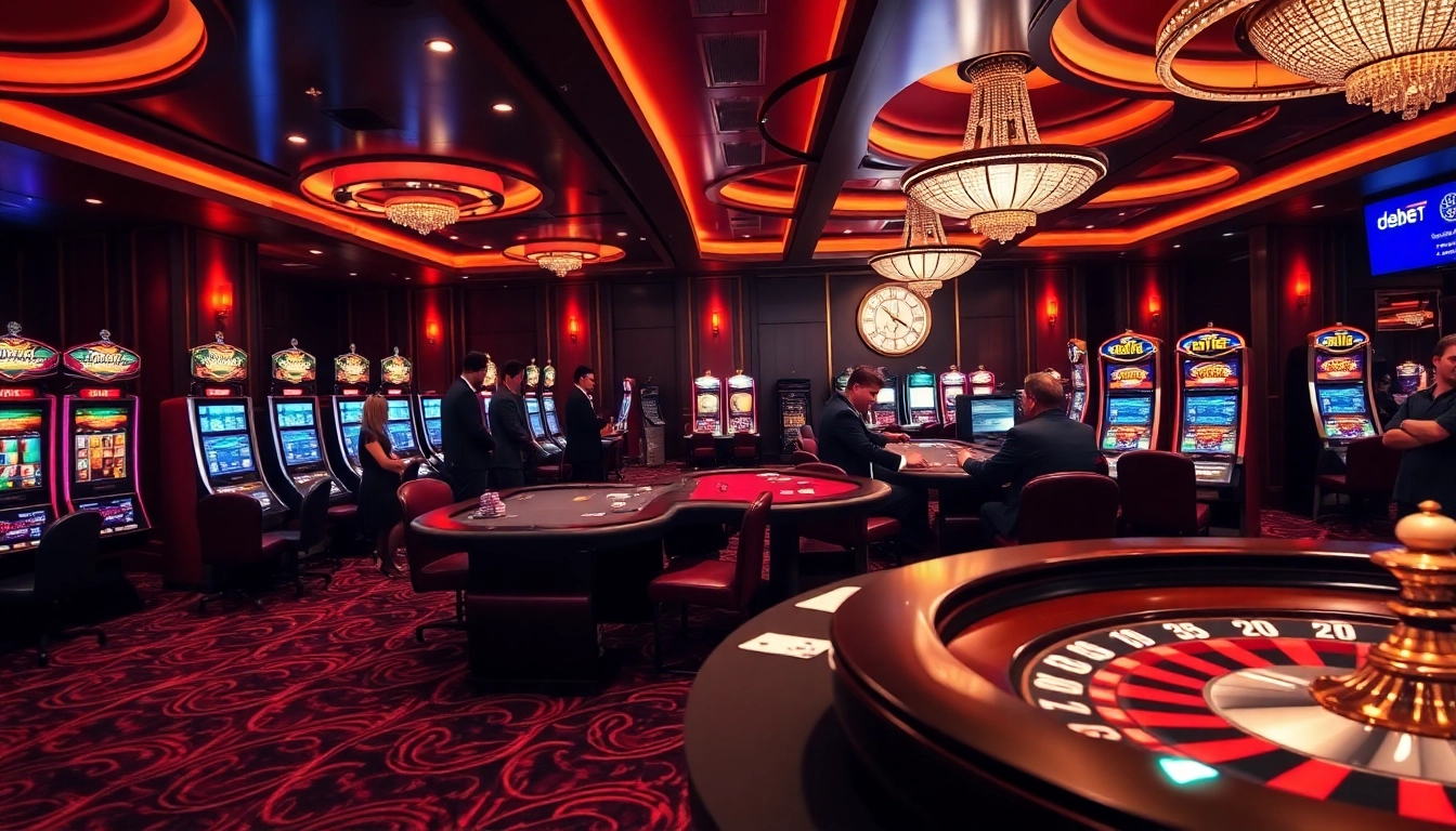 Experience thrilling moments at DEBET casino with vibrant gaming tables and exciting action.