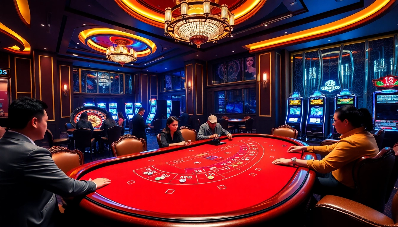 Experience excitement at HZ88 with baccarat games and vibrant casino atmosphere.