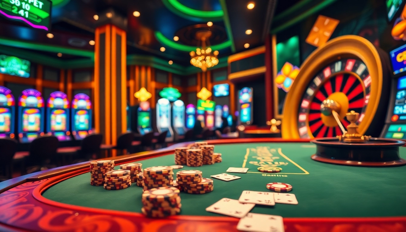 Experience thrilling gameplay at https://kjc.football/ with vibrant poker tables and glamorous casino ambiance.