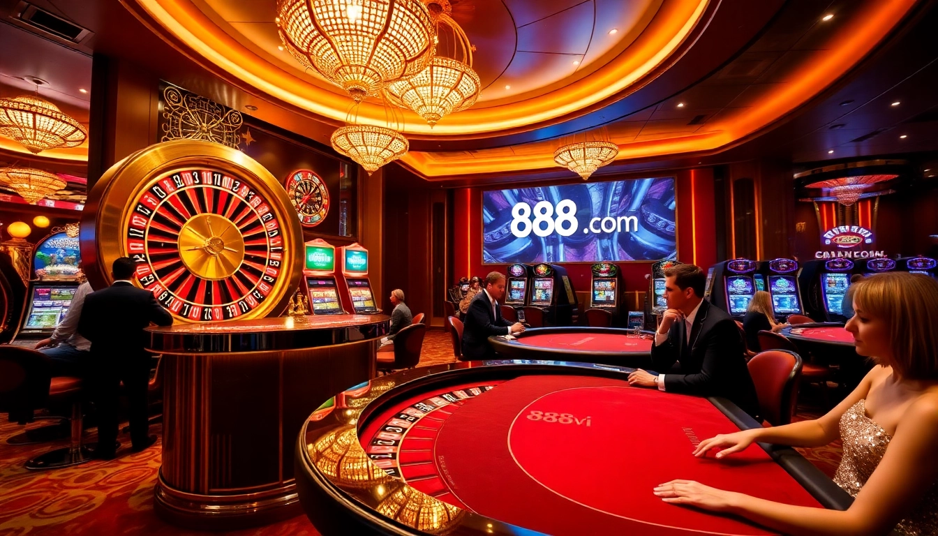 Experience the thrill of 888vi com with vibrant casino tables and exciting slot machines.
