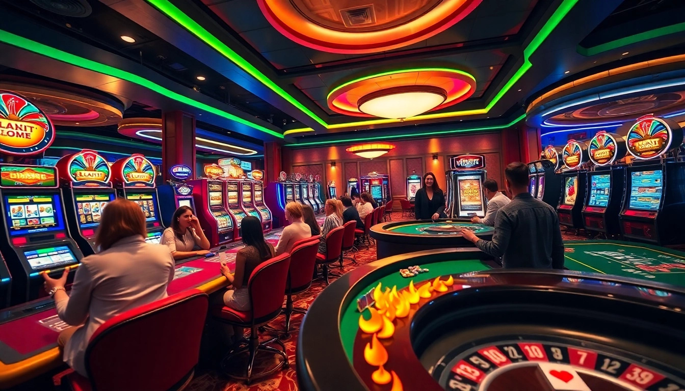Experience dynamic casino gaming at https://566.beauty/ featuring vibrant players and modern tables.