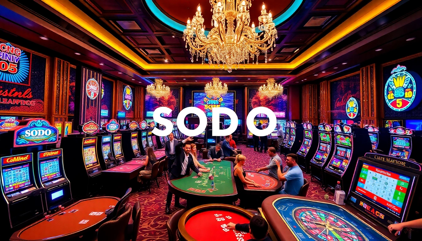 Experience the excitement of gambling at SODO Casino with vibrant tables and high-stakes action.