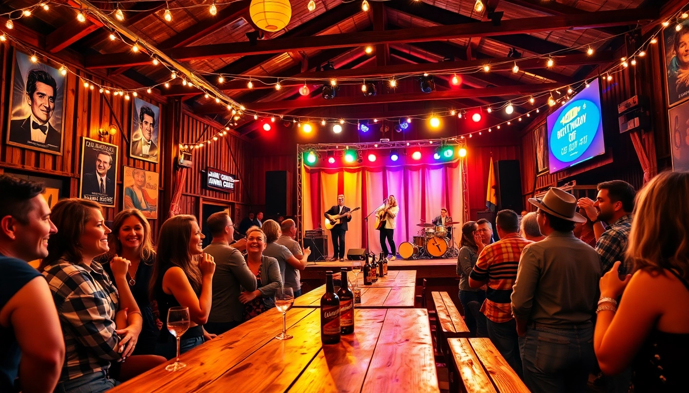 Celebrate Johnny Cash's legacy at johnnycashbirthday.com with a lively birthday bash scene.