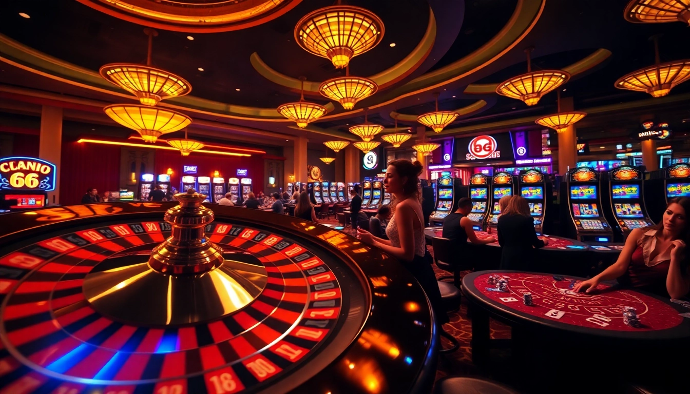 SODO CASINO 66 players enjoying the thrill of poker amidst an exciting casino atmosphere.