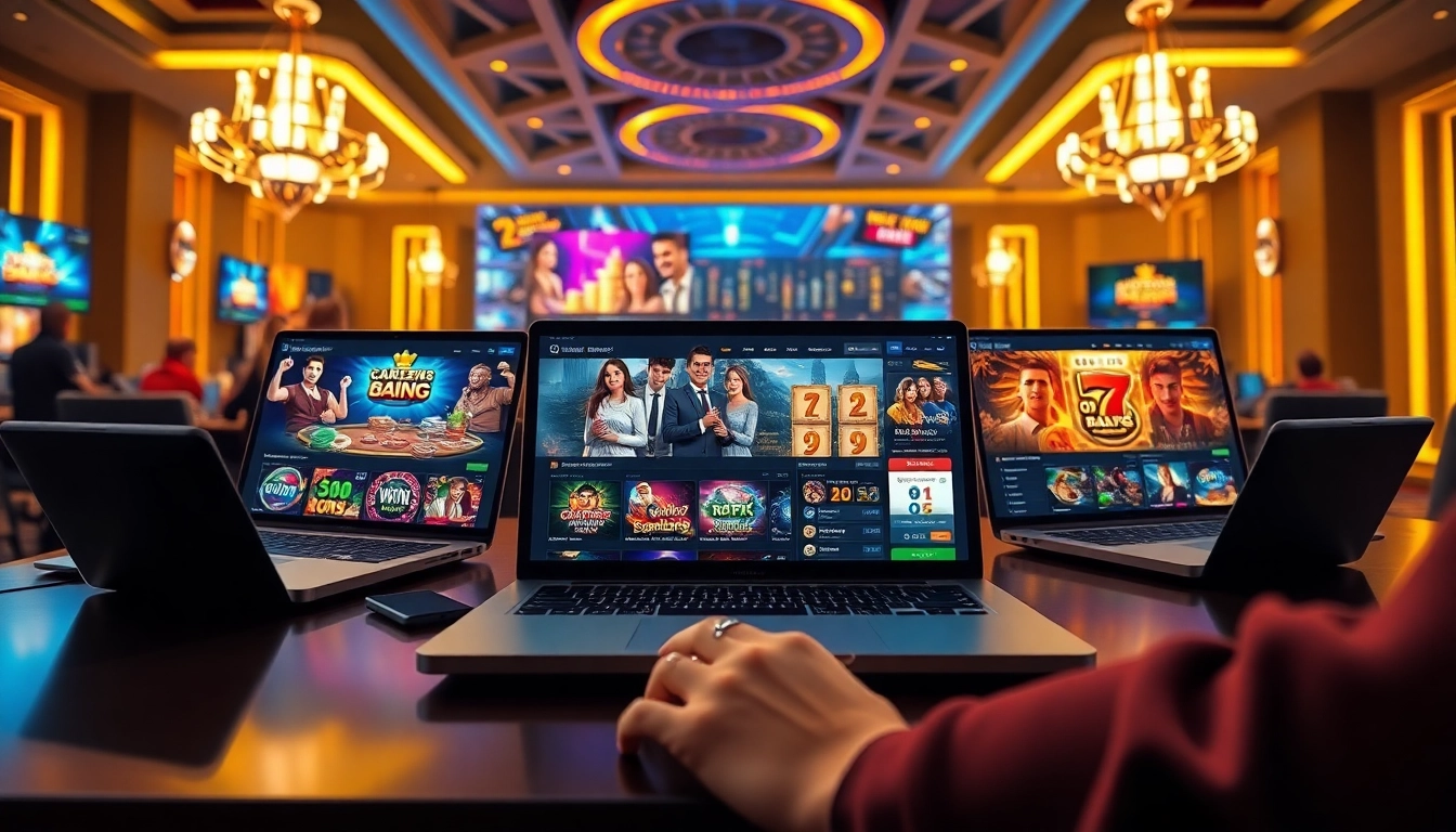 Engaging online gambling scene featuring 98winwin.live, showcasing poker, slots, and sports betting.