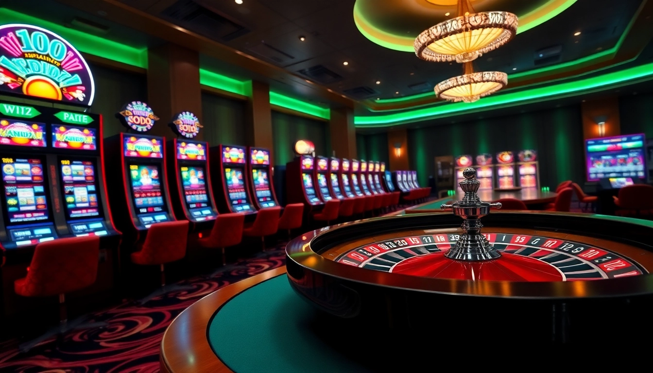 SODO Casino floor featuring vibrant slot machines and intense poker gameplay.