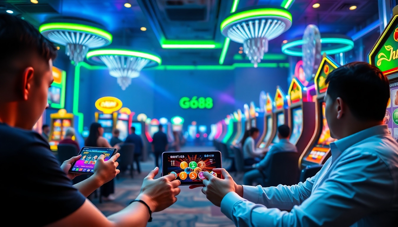 Cổng game Go88 showcasing diverse gaming experiences in a vibrant online casino.