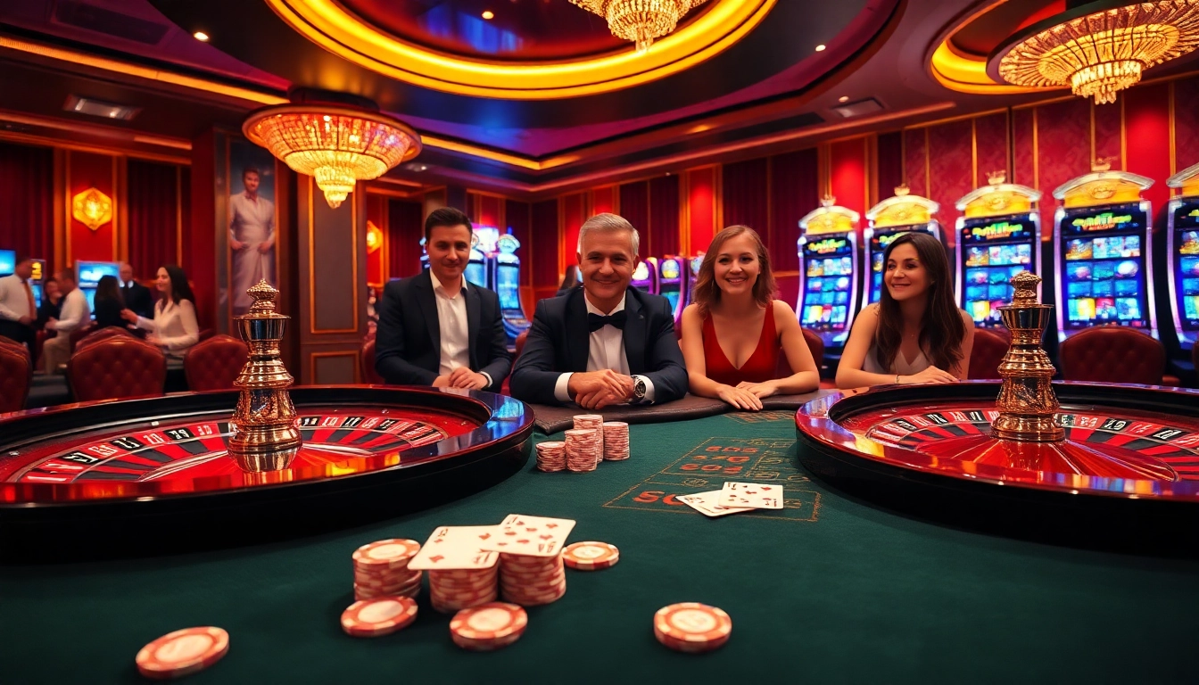 Experience the thrilling F168VIP atmosphere with engaging poker games and elegant casino decor.