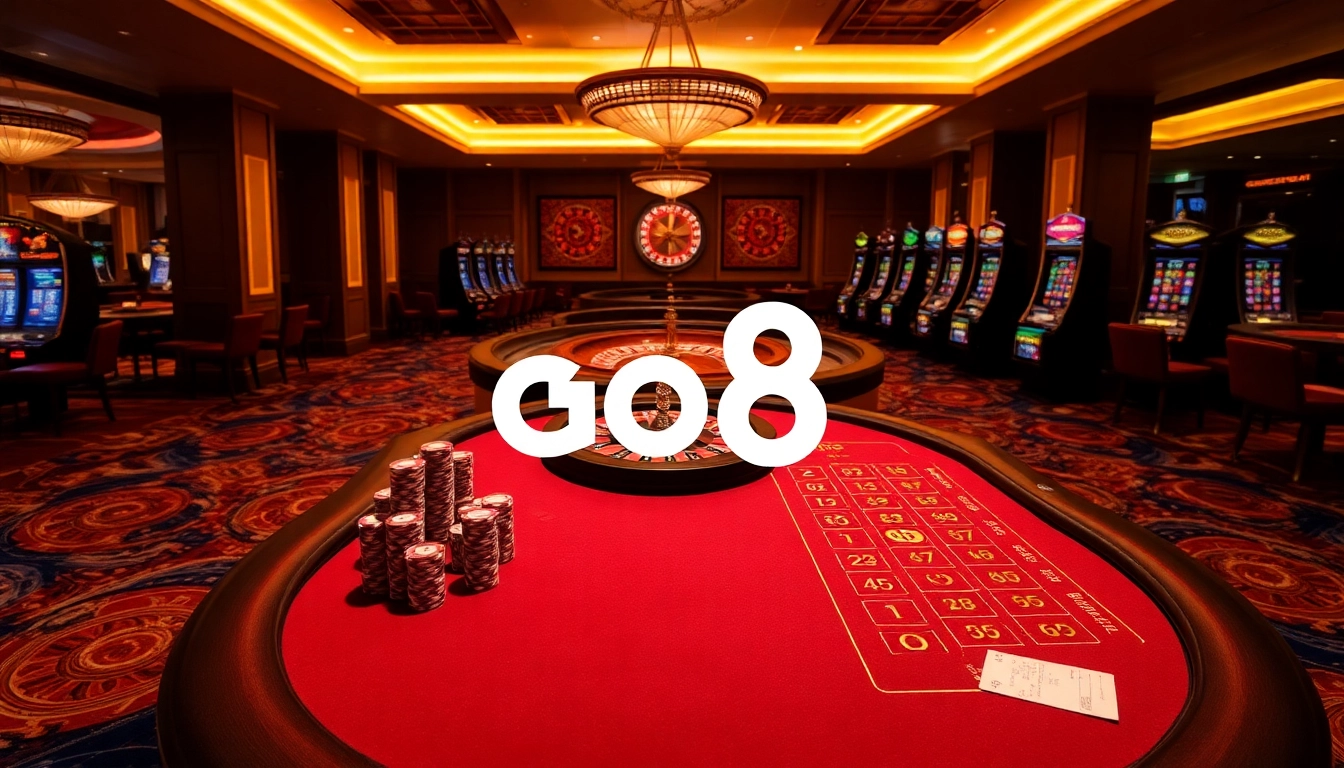 Experience the excitement of gambling at Go8, featuring vibrant casino tables and thrilling gaming action.