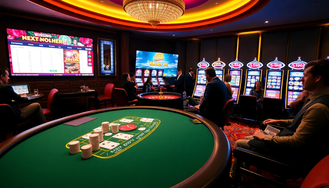 Experience thrilling gambling action at https://188v.today/ with vibrant casino tables and slot machines.