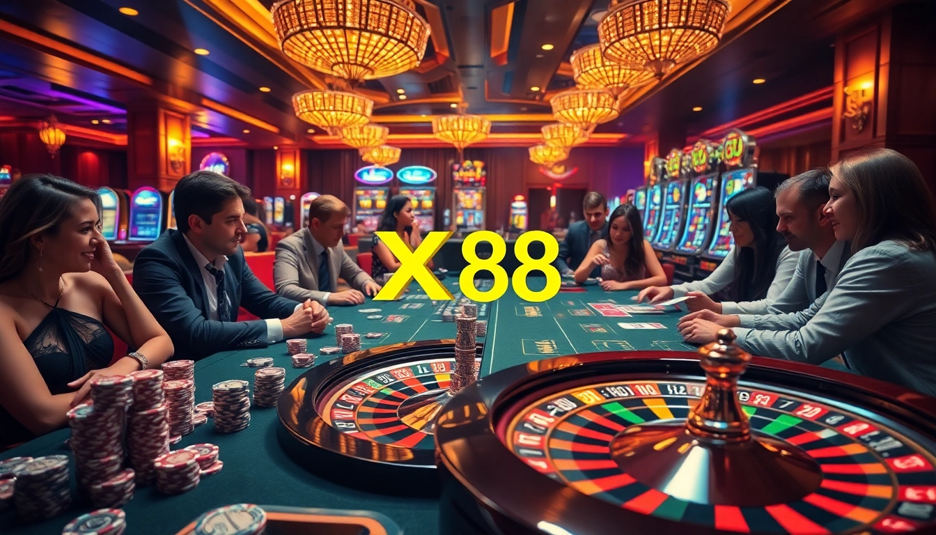 Dynamic gaming action at XX88 casino, highlighting poker chips and thrill of winning bets.