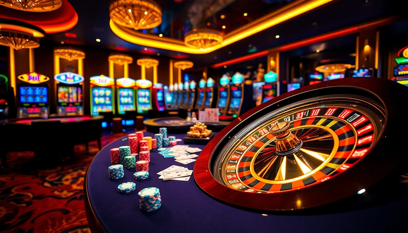 88AA gaming table with poker chips and roulette wheel, illustrating a thrilling casino experience.