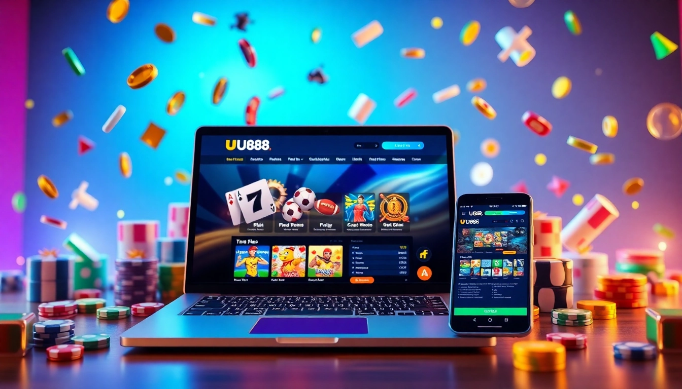 UU88 online betting platform showcasing vibrant games and user-friendly interface