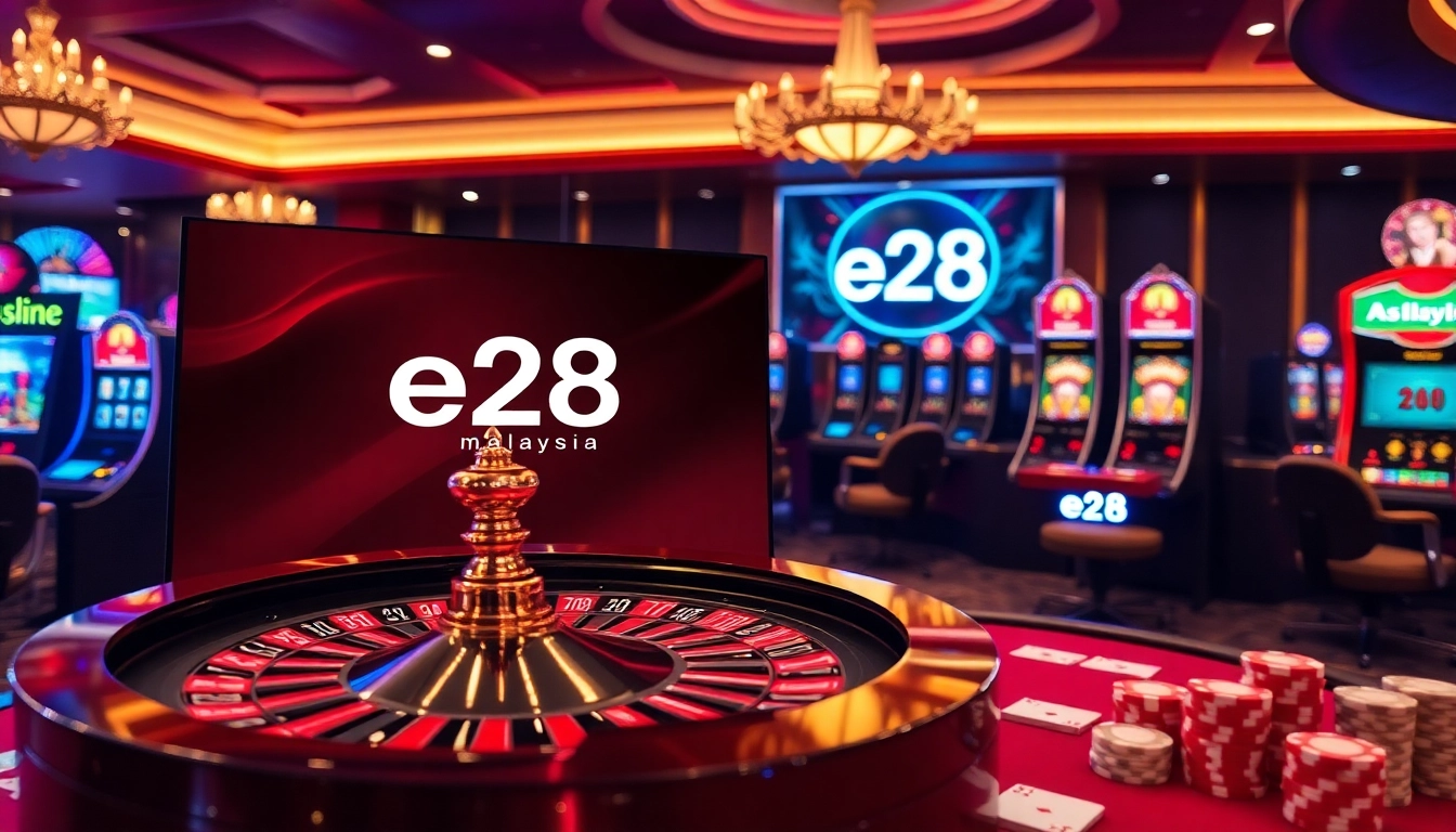 Experience thrilling online gaming at e28 malaysia with vibrant casino visuals and engaging gameplay.