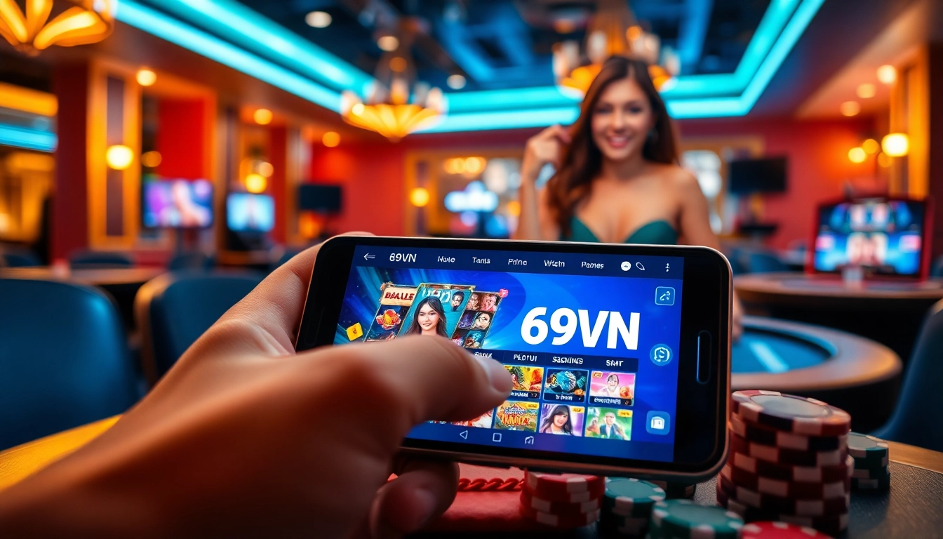 Experience the thrill of 69VN mobile gambling with engaging graphics and a user-friendly app interface.