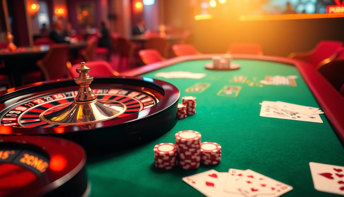 Experience thrilling gameplay at https://pub88.in.net/ with vibrant casino tables and poker chips.
