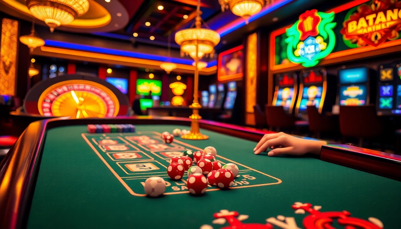 Tái xỉu MD5 gaming table bustling with excitement and colorful betting options.