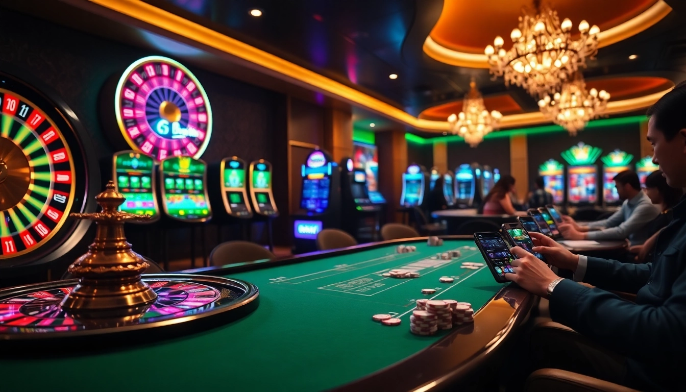 Experience thrilling games at https://luck8s.live/ with a luxurious casino atmosphere showcasing roulette and poker.
